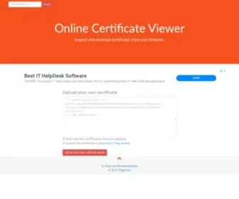 Certificatedetails.com(Check digital certificates (e.g. TLS/SSL)) Screenshot