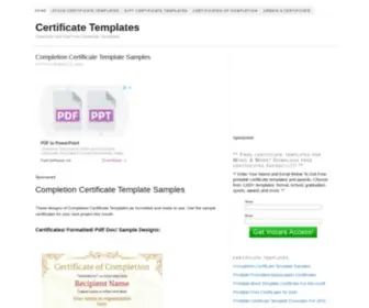 Certificatestemplate.com(Certificate Templates) Screenshot