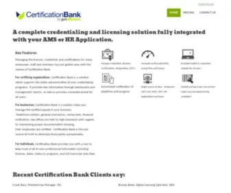 Certificationbank.com(Certification Bank) Screenshot