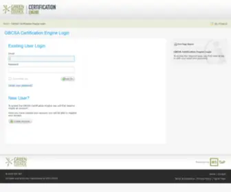 Certificationengine.org(GBCSA Certification Engine) Screenshot