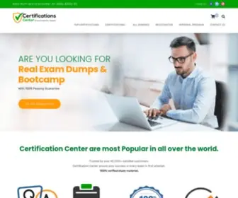 Certificationscenter.com(Our practice exams are based on real exam questions for various certification exams. Success) Screenshot