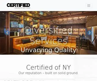 Certifiedconstruction.com(Certified of NY) Screenshot