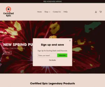 Certifiedepic.net(Certified epic aims to curate a shopping experience) Screenshot