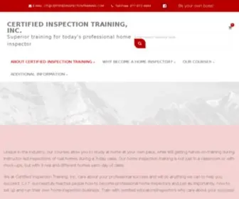 Certifiedinspectiontraining.com(Certified Inspection Training) Screenshot