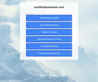 Certifiedpoolrepair.com(Certifiedpoolrepair) Screenshot