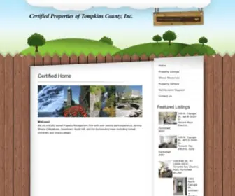 Certifiedpropertiesinc.com(Certified Properties of Tompkins County) Screenshot