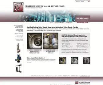 Certifiedvalve.com(Certified Safety Valve Repair Corp) Screenshot