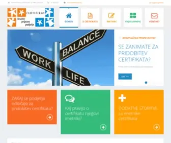 Certifikatdpp.si(Certifikat Družini prijazno podjetje) Screenshot