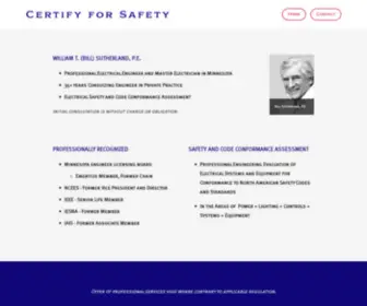 Certify4Safety.com(Certify for Safety) Screenshot