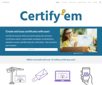 Certifyem.com(Certify'em) Screenshot