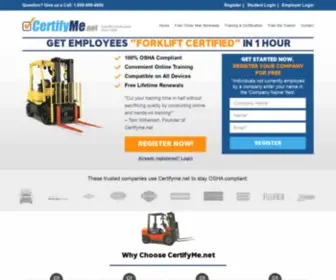Certifyme.net(OSHA Forklift Certification) Screenshot