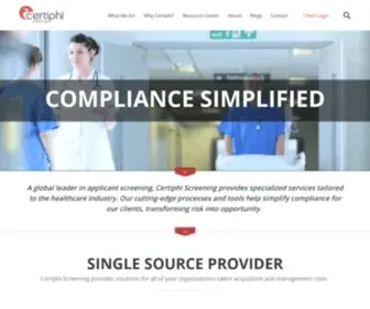 Certiphi.com(Employee screening) Screenshot