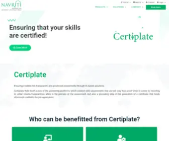 Certiplate.com(Navriti Technologies) Screenshot