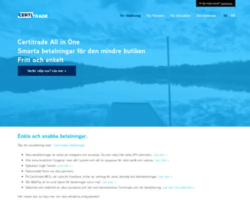 Certitrade.se(Betallösning för kortbetalning och mobilbetalning) Screenshot
