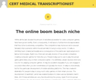 Certmedicaltranscriptionist.com(Certmedicaltranscriptionist) Screenshot