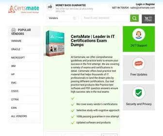 Certsmate.com(IT Certifications Training and Dumps for Professionals) Screenshot