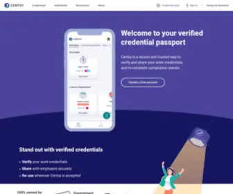 Certsy.com(Verified Credentials) Screenshot