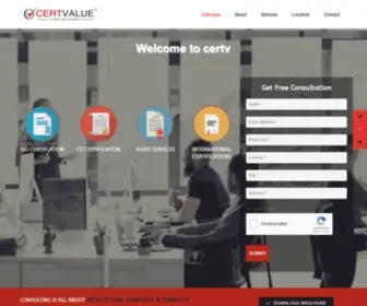 Certvalue.com(How to get ISO certification) Screenshot