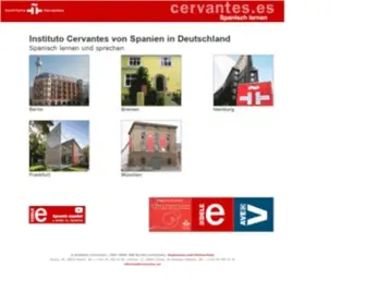 Cervantes.de(Spanisch lernern in Deutschland am Instituto Cervantes Spaniens : Spanischkurse und hispanische Kultur erleben an den Instituten in Berlin) Screenshot