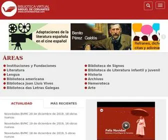 Cervantesvirtual.com(Biblioteca Virtual Miguel de Cervantes) Screenshot