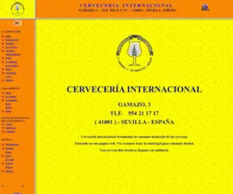 Cerveceriainternacional.com(Cerveceria Internacional Sevilla) Screenshot