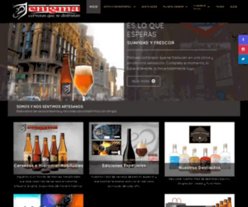 Cervezasenigma.com(Enigma cerveza artesanal de Madrid. Fábrica de cerveza artesana) Screenshot