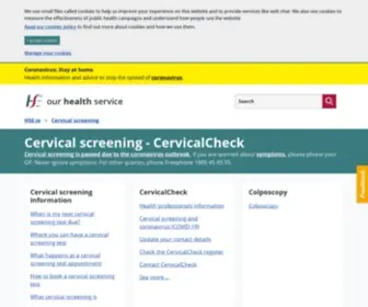 Cervicalcheck.ie(A cervical screening test (previously known as a smear test)) Screenshot