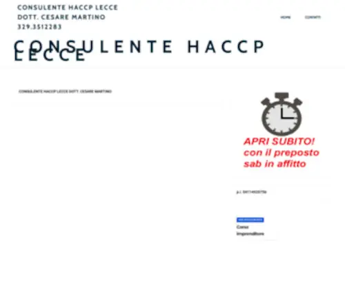 Cesaremartino.it(Consulente HACCP Lecce Dott) Screenshot