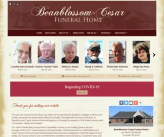 Cesarfuneralhome.com(Beanblossom-Cesar Funeral Home) Screenshot