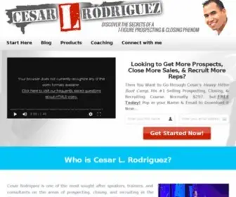 Cesarlrodriguez.com(Rodriguez, Direct Sales & Network Marketing/MLM Speaker, Trainer, & Coach) Screenshot