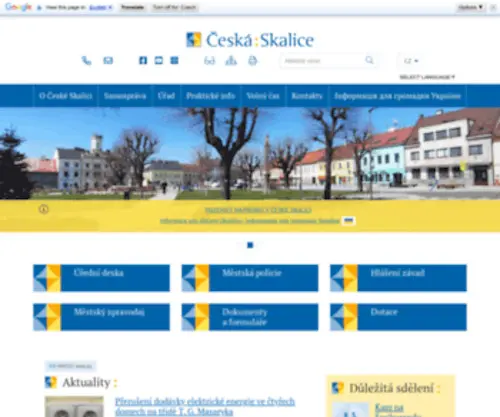 Ceskaskalice.cz(Město Česká Skalice) Screenshot