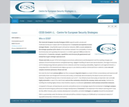 Cess-NET.eu(Centre for European Security Strategies) Screenshot