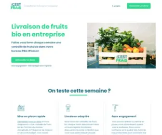 Cestfrais.fr(Faites vous livrer chaque semaine une cagette de fruits bio dans votre bureau #Bio #Saison) Screenshot