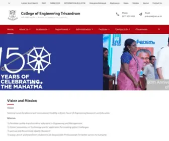 Cet.ac.in(College of Engineering Trivandrum) Screenshot