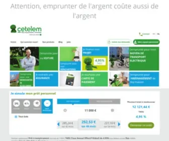 Cetelem.be(Cetelem begeleidt je bij de financiering van je projecten ongeacht het type project) Screenshot