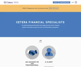 Ceterafinancialspecialists.com(For Clients) Screenshot