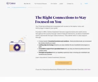 Ceterainvestmentservices.com(Cetera Investment Services) Screenshot