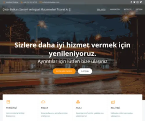 Cetinbalkan.com(Çetin Balkan Sanayii ve İnşaat Malzemeleri Ticaret A) Screenshot