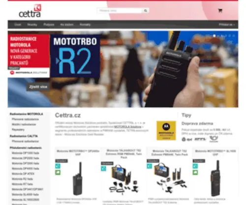 Cettra.cz(Radiostanice Motorola a PMR vysílačky) Screenshot