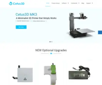 Cetus3D.com(Minimalist Precision 3D Printer that simply works) Screenshot