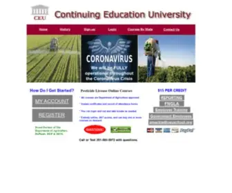 Ceuschool.org(Online Pesticide License Courses) Screenshot