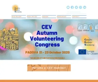 Cev.be(Centre for European Volunteering (CEV)) Screenshot