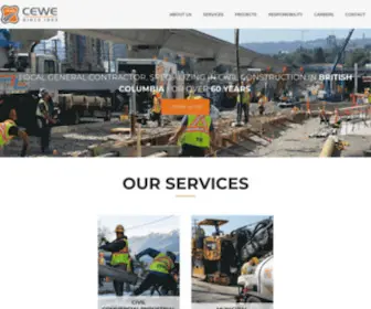 Cewe.com(Jack Cewe Construction Ltd) Screenshot