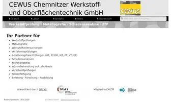 Cewus.de(Werkstoffprüfung) Screenshot