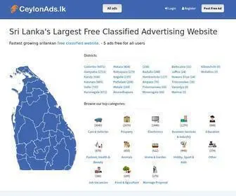 Ceylonads.lk(Free Classified Ads in Sri Lanka) Screenshot
