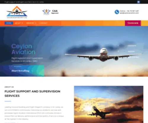 Ceylonaviation.com(Ceylon Aviation) Screenshot