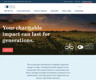 Cfabilene.org(Community Foundation of Abilene) Screenshot