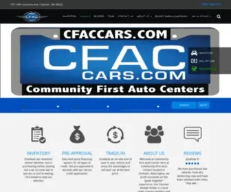 Cfaccars.com(Community First Auto Centers) Screenshot
