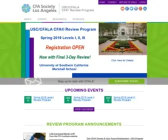 CfalacFareview.org(CFA Society of Los Angeles Review Program) Screenshot