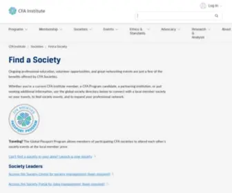 Cfasociety.org(Find a Society) Screenshot